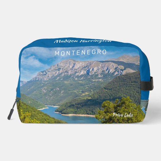Aangepaste naam en tekst Montenegro Toilettasje (Achterkant)