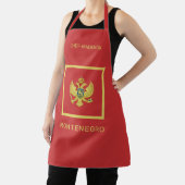 Aangepaste naam en tekst Montenegro vlag Schort (Insitu)