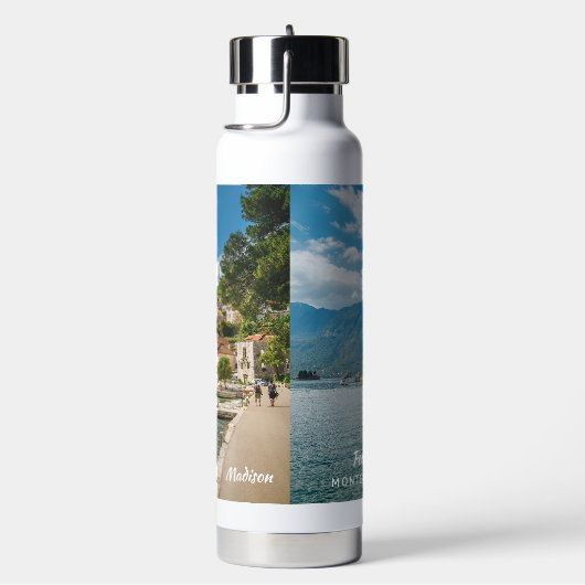 Aangepaste naam en tekst Montenegro Waterfles (Rechts)