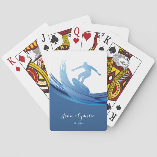 Aangepaste Naam en Tekst Nautisch Pokerkaarten (Achterkant)