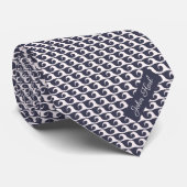 Aangepaste Naam en Tekst Nautisch Stropdas (Opgerold)