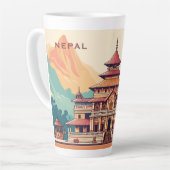 Aangepaste naam en tekst Nepal Latte Mok (Linkerhoek)