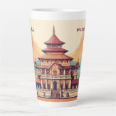 Aangepaste naam en tekst Nepal Latte Mok (Voorkant)