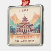 Aangepaste naam en tekst Nepal Metalen Ornament (Links)