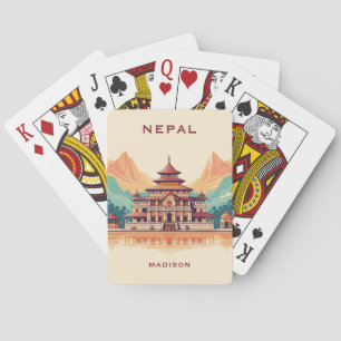 Aangepaste naam en tekst Nepal Pokerkaarten