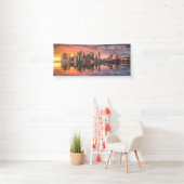 Aangepaste naam en tekst New York City Skyline Spandoek (Insitu)