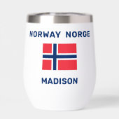 Aangepaste naam en tekst Noorse vlag (Achterkant)