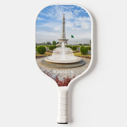Aangepaste naam en tekst Pakistan Pickleball Paddle (Achterkant)