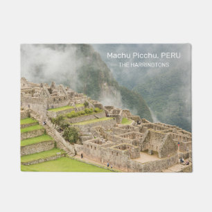 Aangepaste naam en tekst Peru Machu Picchu Deurmat