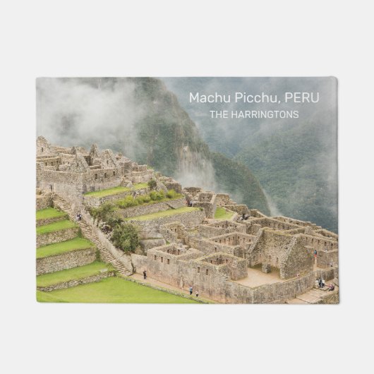Aangepaste naam en tekst Peru Machu Picchu Deurmat (Voorkant)