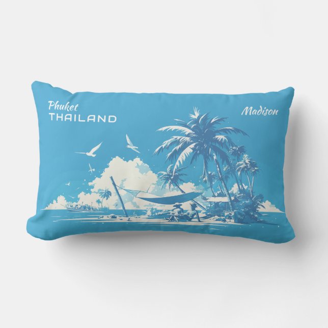 Aangepaste naam en tekst Phuket Thailand Buitenkussen (Voorkant)
