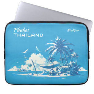 Aangepaste naam en tekst Phuket Thailand Laptop Sleeve