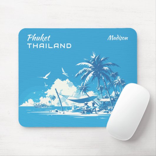 Aangepaste naam en tekst Phuket Thailand Muismat (Met muis)