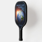 Aangepaste naam en tekst Planet Earth Pickleball Paddle (Links)