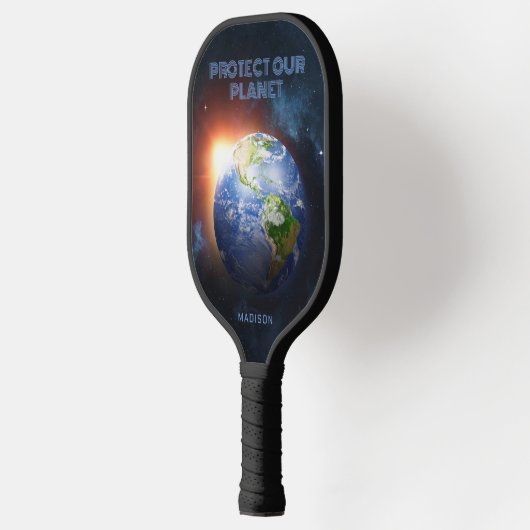 Aangepaste naam en tekst Planet Earth Pickleball Paddle (Links)