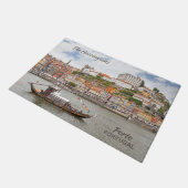 Aangepaste naam en tekst Porto Portugal Deurmat (Schuin)