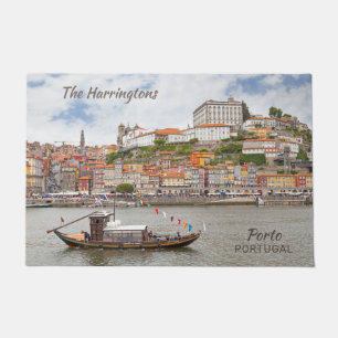 Aangepaste naam en tekst Porto Portugal Deurmat