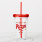 Aangepaste naam en tekst Portugal Acryl Drinkbeker (Voorkant)