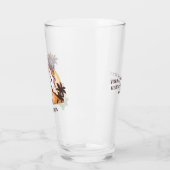 Aangepaste naam en tekst Tropical Unicorn Glas (Links)