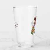 Aangepaste naam en tekst Tropical Unicorn Glas (Rechts)