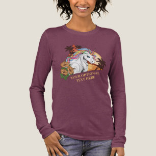 Aangepaste naam en tekst Tropical Unicorn Tri-Blend Shirt