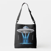 Aangepaste naam en tekst UFO-ruimtassen Crossbody Tas (Achterkant)
