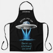 Aangepaste naam en tekst UFO-ruimteschip Schort (Voorkant)