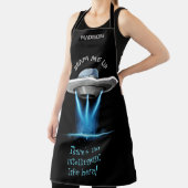 Aangepaste naam en tekst UFO-ruimteschip Schort (Insitu)