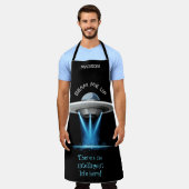 Aangepaste naam en tekst UFO-ruimteschip Schort (Gedragen)