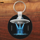 Aangepaste naam en tekst UFO-sleutelketen voor rui Sleutelhanger (Voorkant)