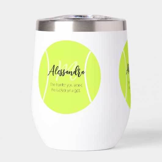 Aangepaste naam en tekst van de bal Tennis (Voorkant)