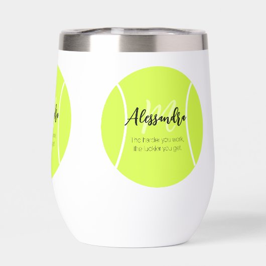 Aangepaste naam en tekst van de bal Tennis (Achterkant)