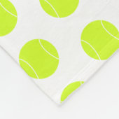 Aangepaste naam en tekst van de bal Tennis Fleece Deken (Hoek)