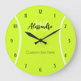 Aangepaste naam en tekst van de bal Tennis Grote Klok