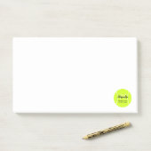 Aangepaste naam en tekst van de bal Tennis Post-it® Notes (Op bureau)