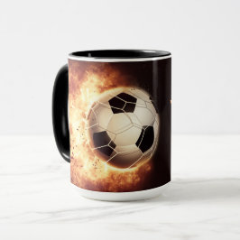 Aangepaste naam en tekst Voetbal mokken