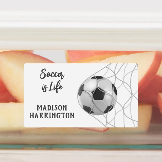 Aangepaste naam en tekst Voetbaldoel Labels (Aangebracht)