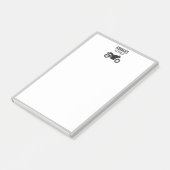 Aangepaste naam en tekst voor motorfiets post-it® notes (Schuin)