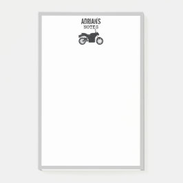 Aangepaste naam en tekst voor motorfiets post-it® notes