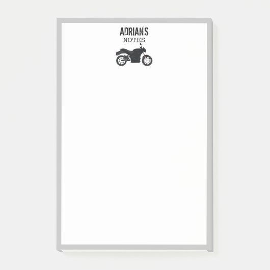Aangepaste naam en tekst voor motorfiets post-it® notes (Voorkant)