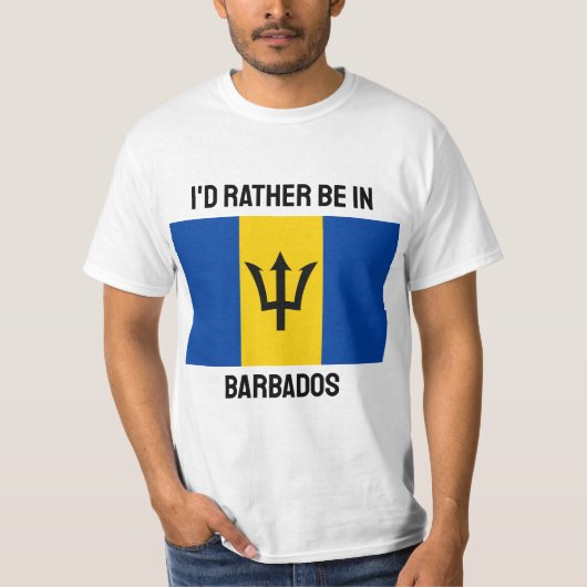 Aangepaste naam en tekstBarbados vlag T-shirt (Voorkant)