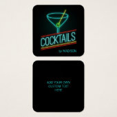 Aangepaste naam en tekstcoating vierkante visitekaartjes (Voorkant /achterkant)