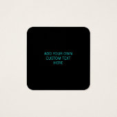 Aangepaste naam en tekstcoating vierkante visitekaartjes (Achterkant)