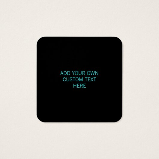 Aangepaste naam en tekstcoating vierkante visitekaartjes (Achterkant)