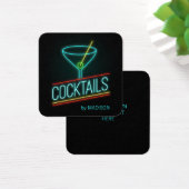 Aangepaste naam en tekstcoating vierkante visitekaartjes (Bureau)