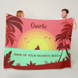 Aangepaste naam en tekstdekens voor elke illustrat fleece deken