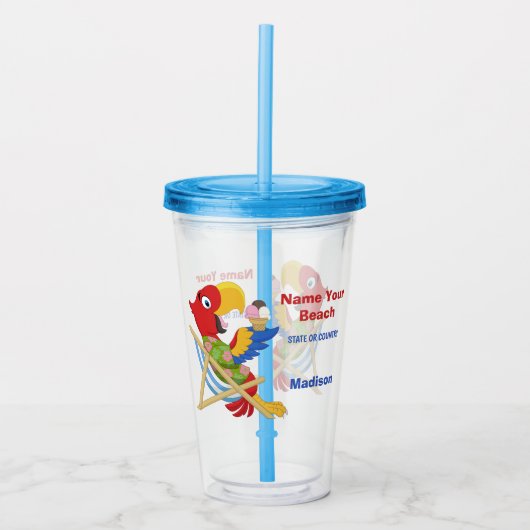 Aangepaste naam en teksttumblers van het merk Maca Acryl Drinkbeker (Voorkant)