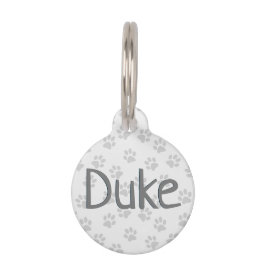 Aangepaste naam en telefoonnummer Paw Print ID Pet Huisdierpenning