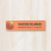 Aangepaste naam en titel Basketball Deurbordje (Voorkant)