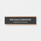 Aangepaste naam en titel Kantoor Deurbordje (Voorkant)